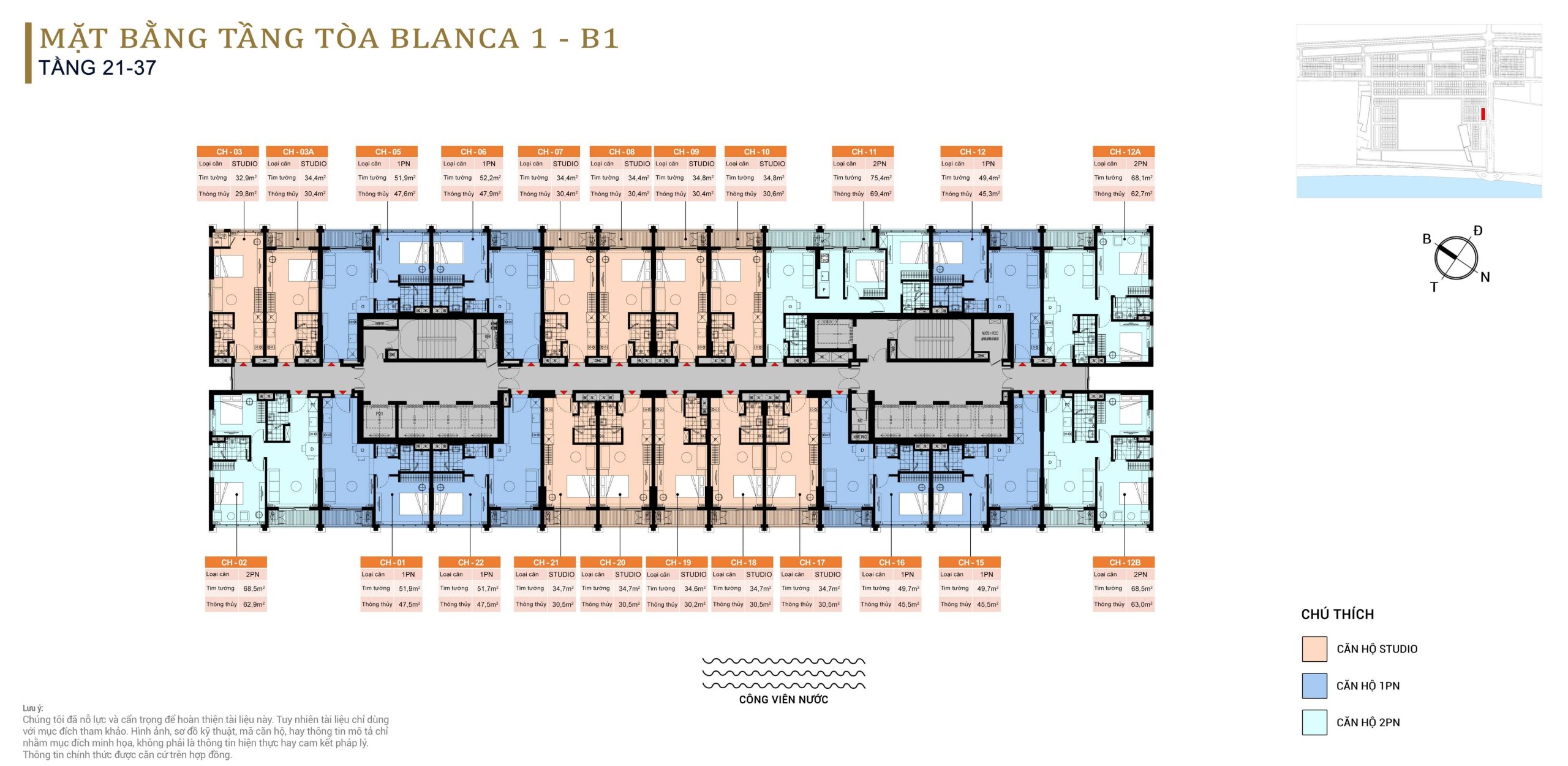 MB tầng tòa Blanca 1 - B1
