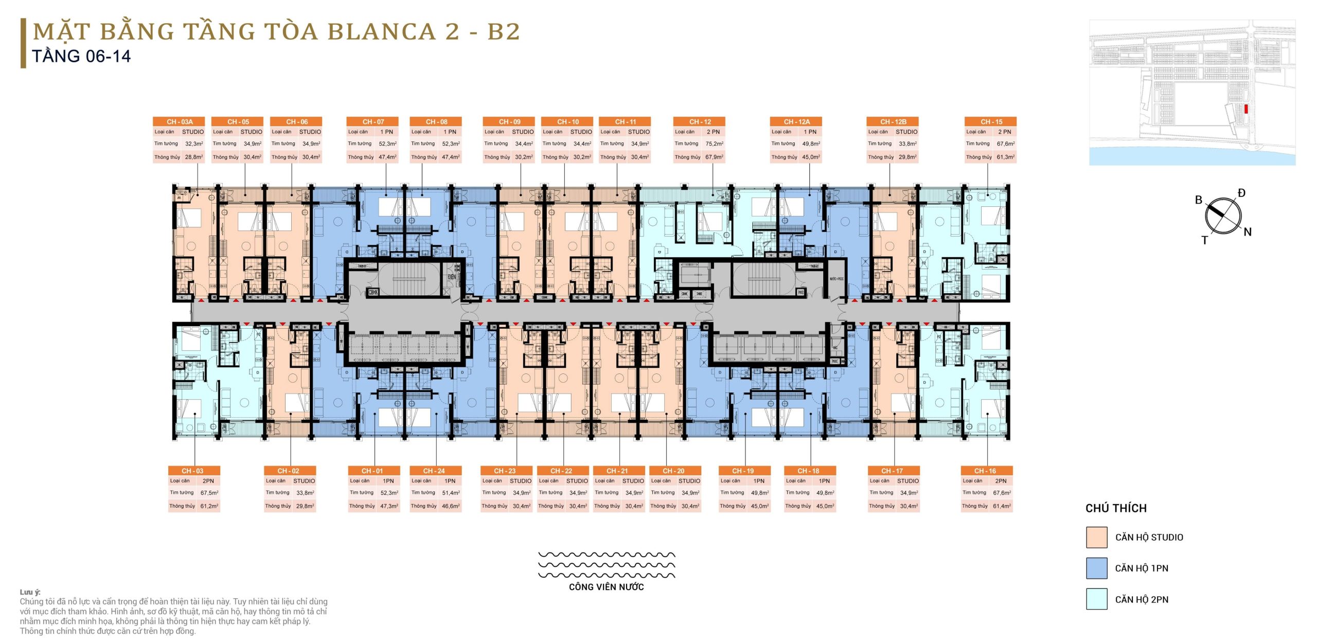 MB tầng tòa Blanca 2 - B2
